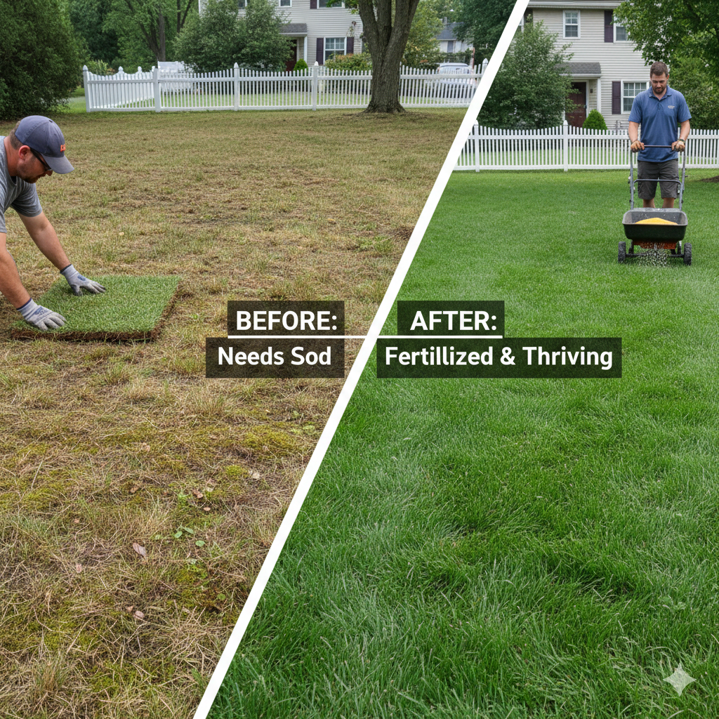 new sod vs fertilization